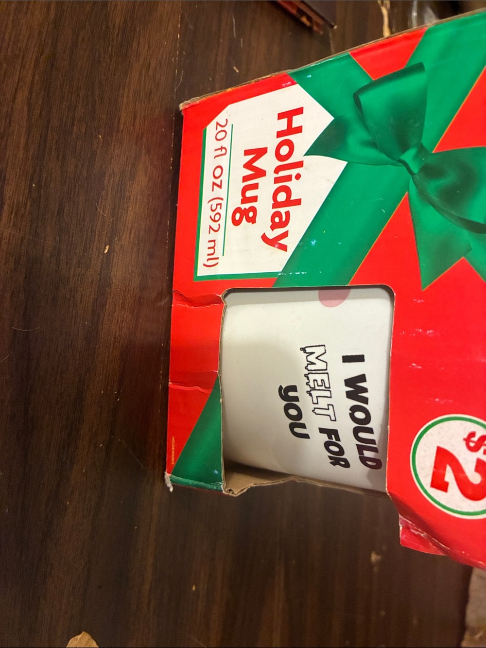 White Holiday Mug with 'I Would Melt For You' - Festive Gift Mug